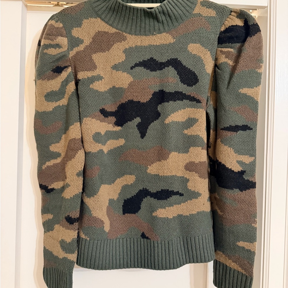 Generation Love Green Camouflage Turtleneck Sweater